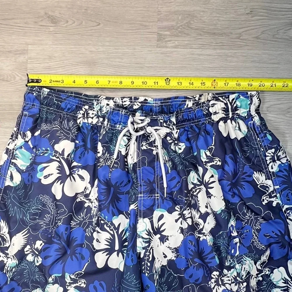 Kailua Surf Mens Swim‎ Trunks  3XL Floral Print Elastic Waist Beach Shorts